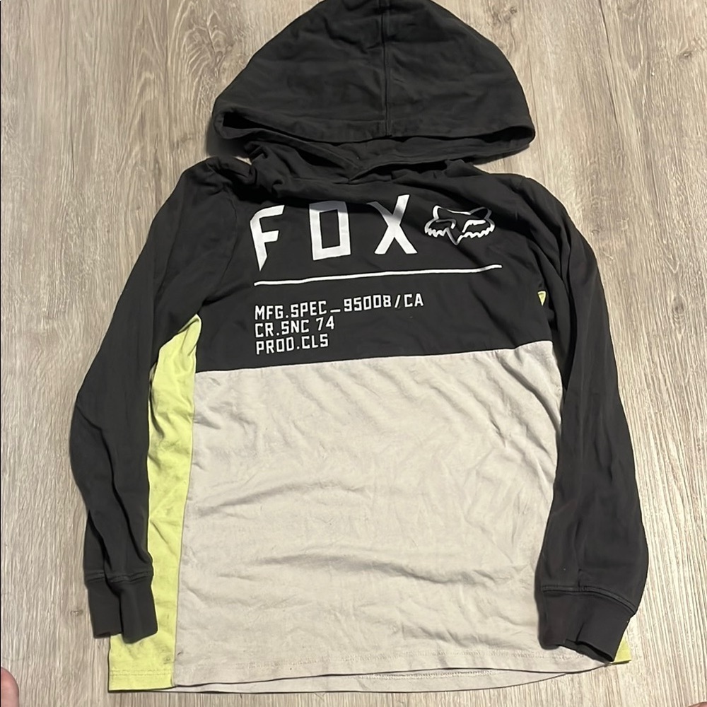 Fox Black, Gray, and Yellow Hoodie
